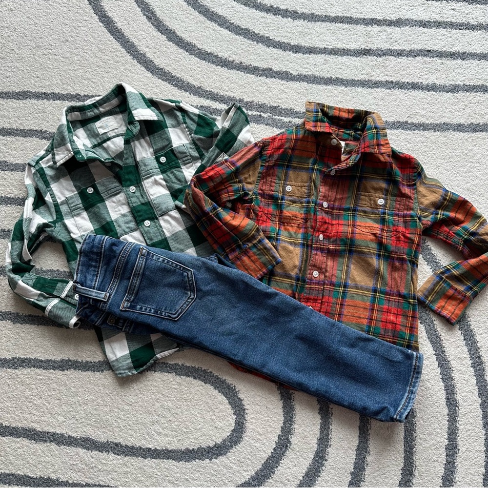 J. Crew Crewcuts Flannel Jeans Bundle size 3